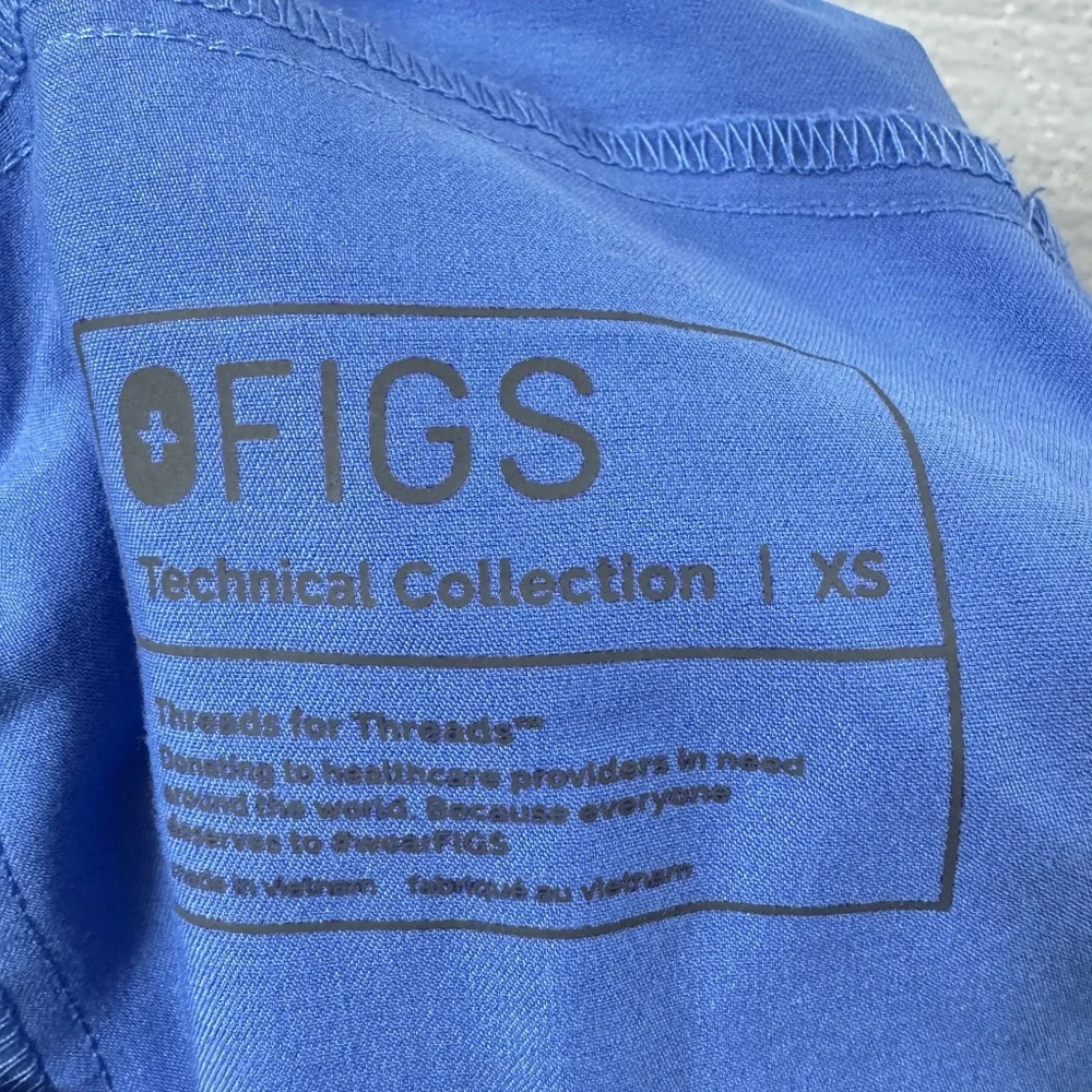 FIGS Zamora Jogger Scrub Pants Mens Size XS Blue Drawstring Medical Workwear